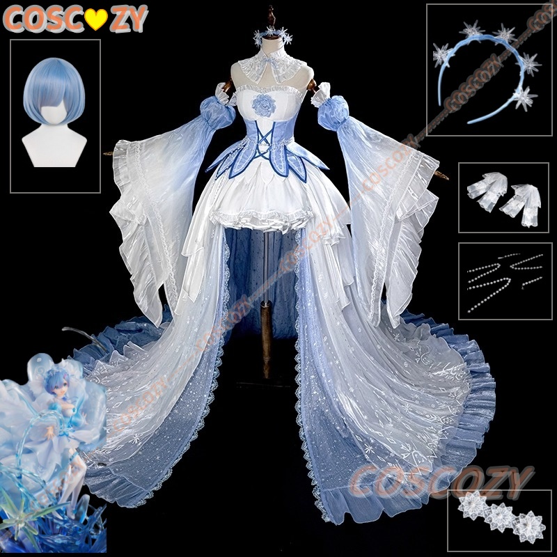 Re Zero Rem Wig - Re:ゼロから始める異世界生活 レム コスプレ衣装 ウィッグ ハロウィン カーニバル
