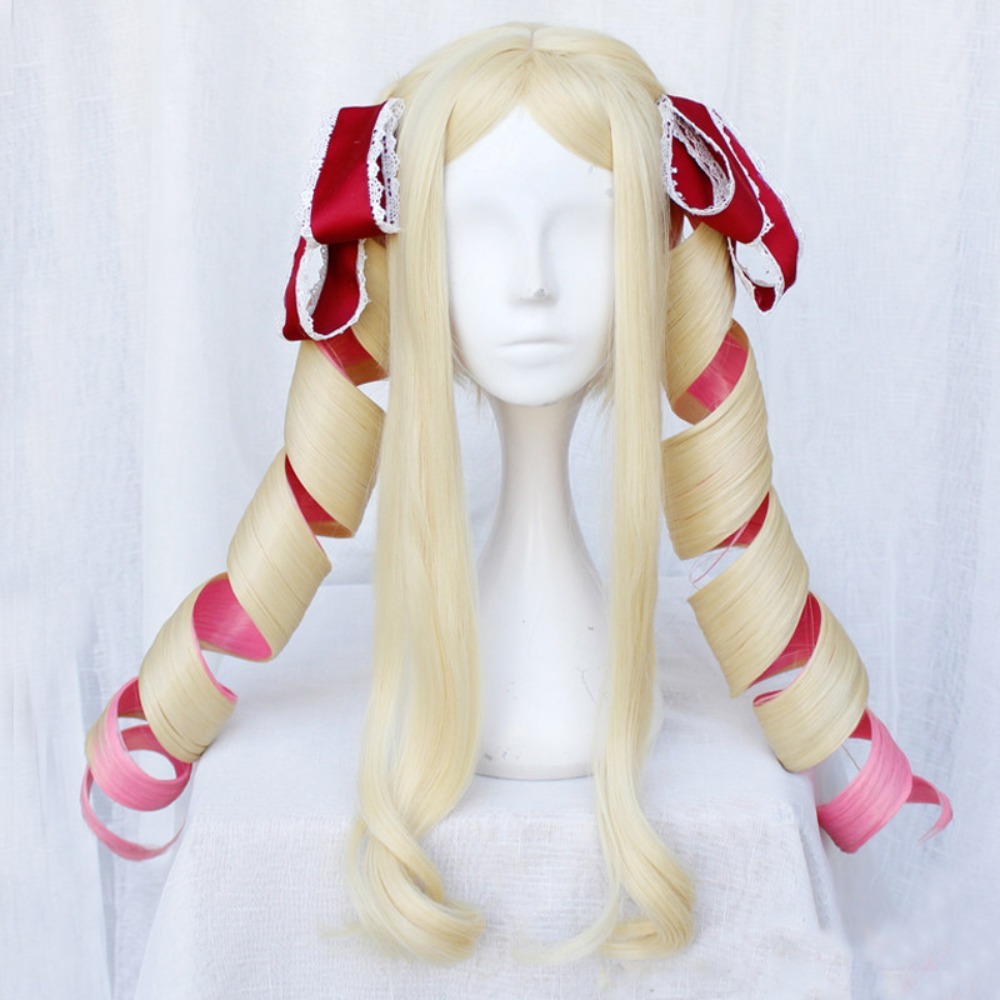 Re Zero Rem Wig - Reゼロ ベアトリス コスプレウィッグ ピンクのヘアアクセサリー付き