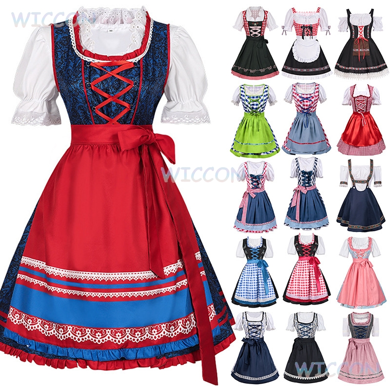Anime Cosplay Plus Size - 2025年ニューオクトーバーフェストディアンドルドレスプラスサイズ花柄コスプレコスチューム女性用オフショルダービール祭り衣装コスプレ衣装