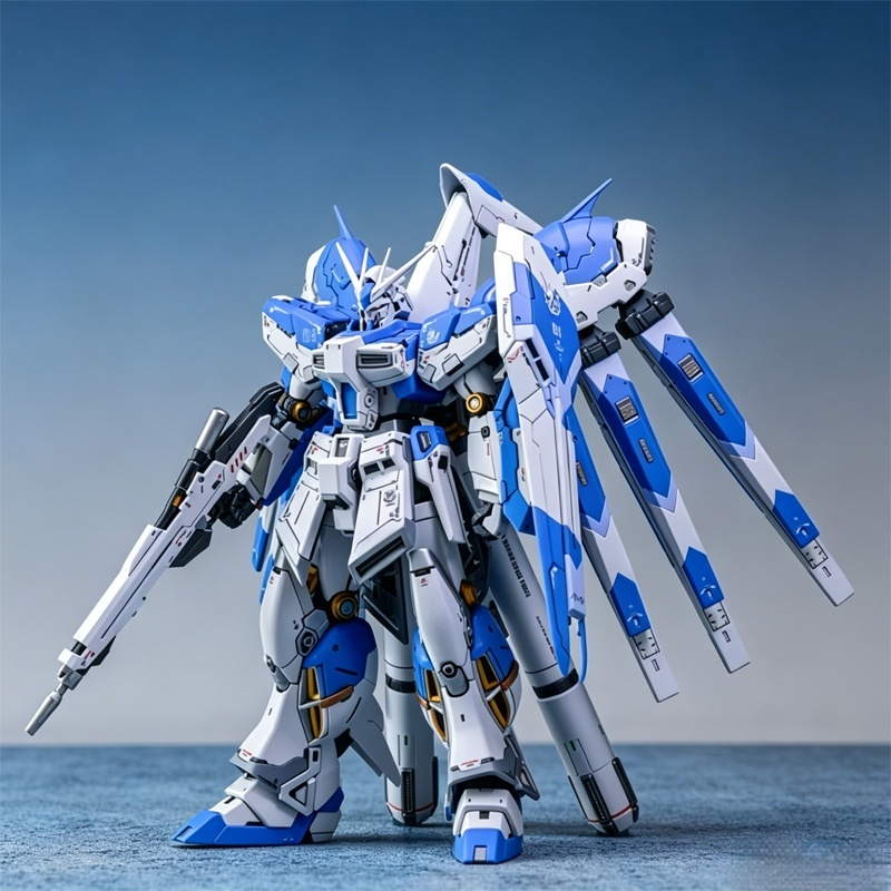 Bandai Gundam Rg - RG 1/144 RX-93-ν2 ハイ・ニュー・メカ組み立てモデルキット ファンネルパーツ付き ウォータースライドデカール