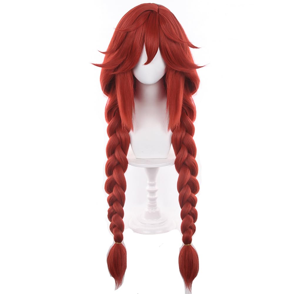 Anime Cosplay Red Hair - アニメ Gachiakuta Eishia Stilza コスプレウィッグフェアヘア耐熱合成ウィッグリヨリーパーパーティー女性ロングレッドブレイド
