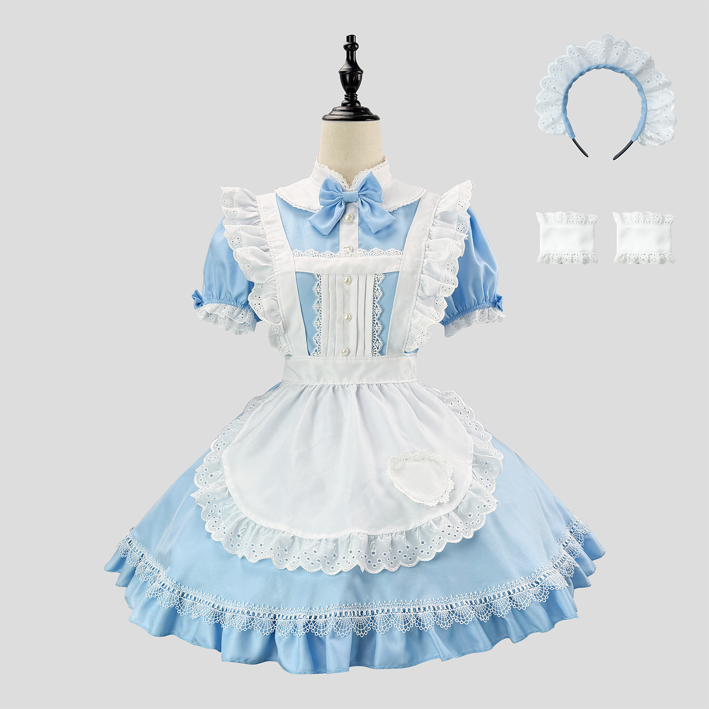Anime Cosplay Plus Size - 女性素敵なかわいいロリータメイド衣装メイドコスプレ衣装アニメーションショー日本アニメ衣装プラスサイズのドレス服