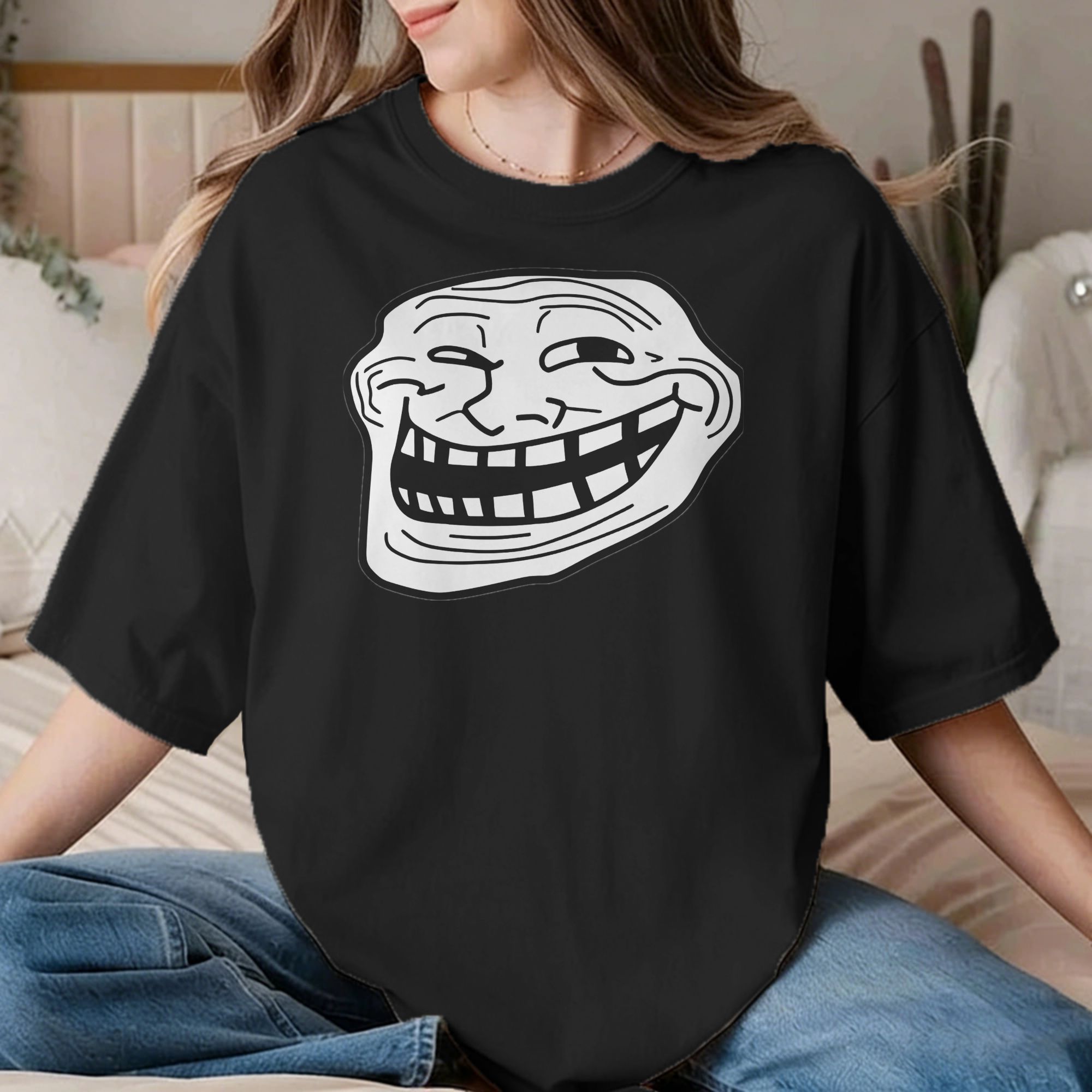 Anime Cosplay Meme - レジャートロールフェイス トロールフェイス メミー Tシャツ メンズ レディース