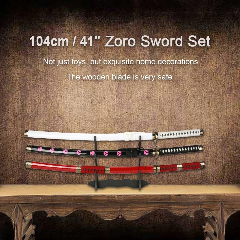 Cosplay Anime Zoro - 2026 3ピース ロロノア・ゾロ刀 104cm 手作り刀 日本アニメコスプレ刀