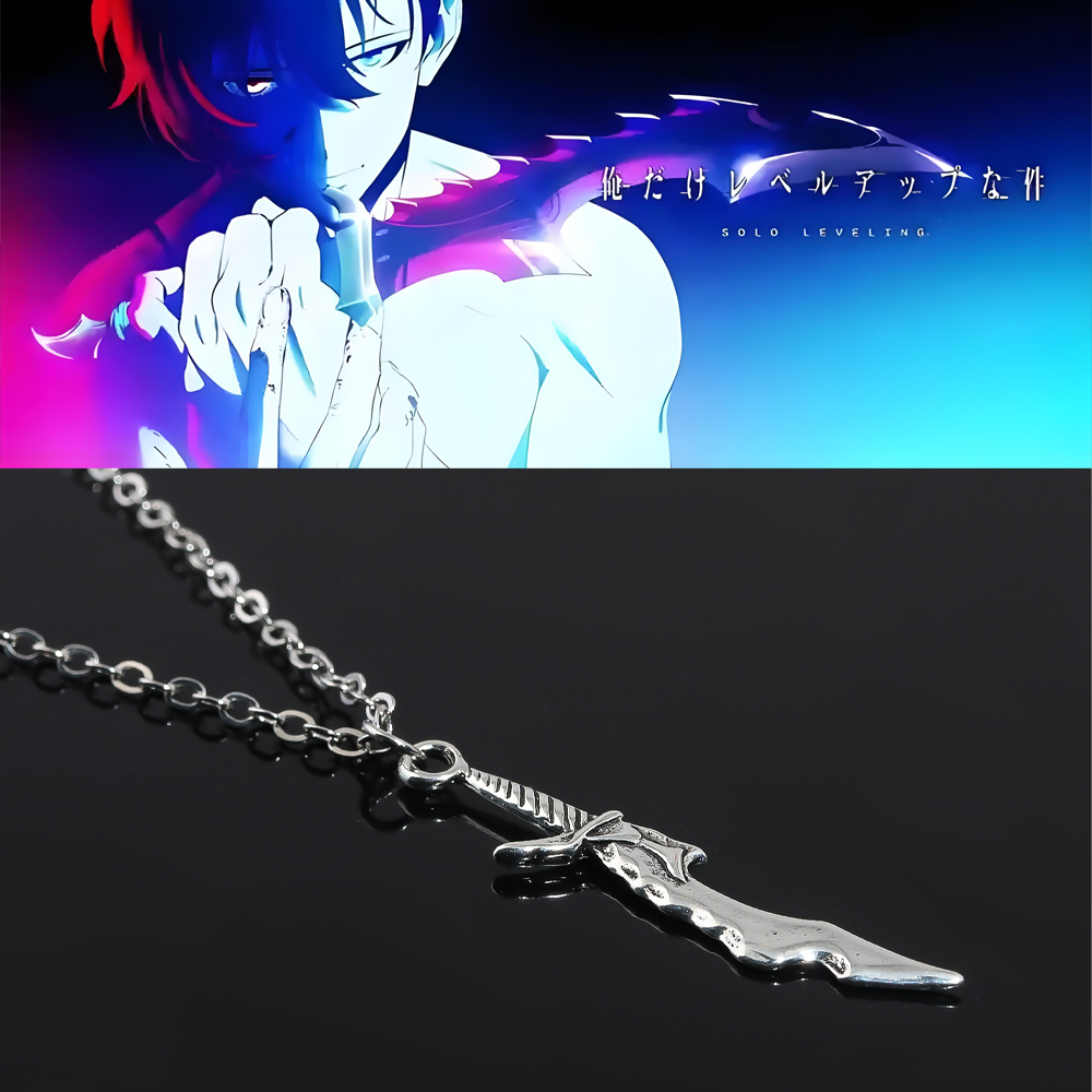 Cosplay Anime Solo - アニメソロレベリングパーソナライズされたネックレスペンダントソンジンウユジンホショートブレードコスプレ小道具ファンギフトジュエリー
