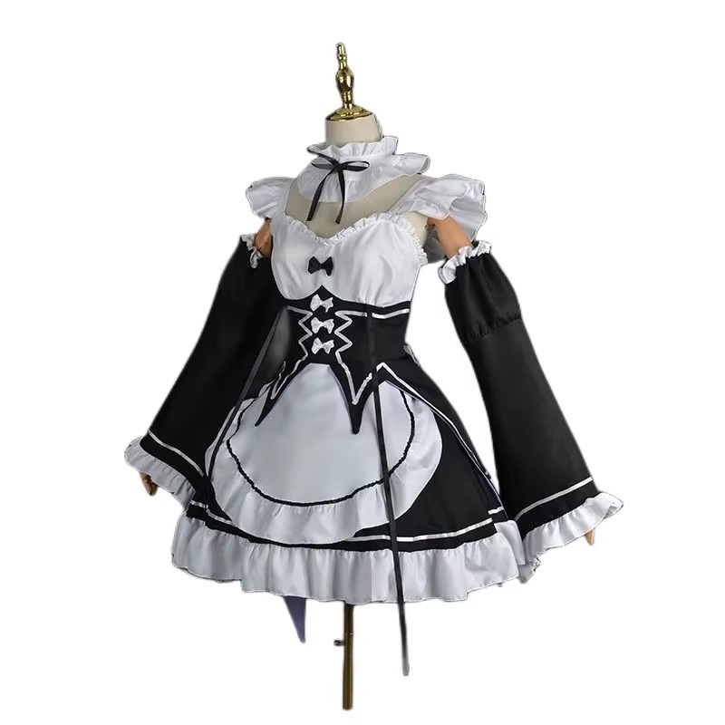 アニメ再ゼロから始める異世界生活ラムレムコスプレドレススーツ - Re Zero Rem Wig のレビューと価格