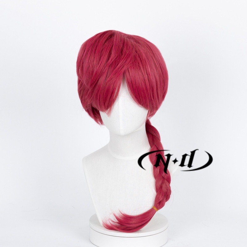 NDらんま一文字コスプレウィッグ赤いヘアピースらんまアニメコ - Anime Cosplay Red Hair のレビューと価格