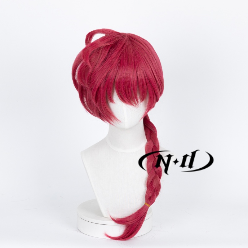NDらんま一文字コスプレウィッグ赤いヘアピースらんまアニメコ - Anime Cosplay Red Hair のレビューと価格