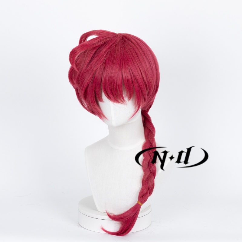 NDらんま一文字コスプレウィッグ赤いヘアピースらんまアニメコ - Anime Cosplay Red Hair のレビューと価格