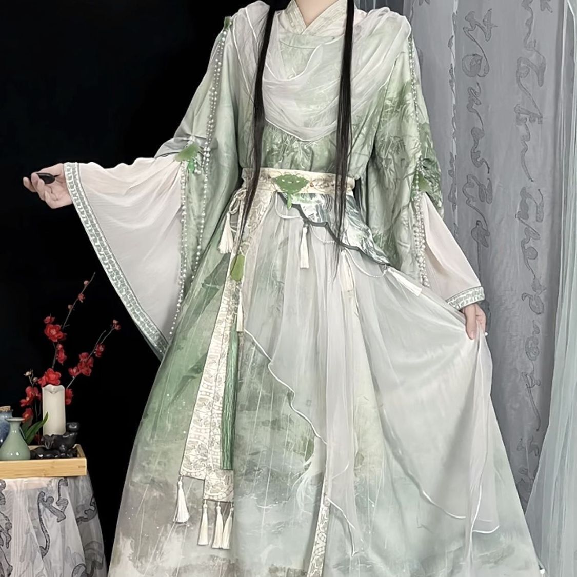 TGCF 古代中国漢服ドレス 伝統的な刺繍入り漢服セット カ - Anime Cosplay In Chinese のレビューと価格