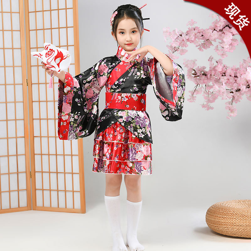 子供日本の着物浴衣女の子日本バスローブガウン帯ヴィンテージ羽 - Demon Slayer Haori のレビューと価格
