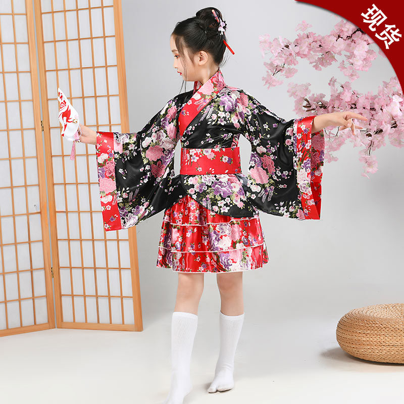 子供日本の着物浴衣女の子日本バスローブガウン帯ヴィンテージ羽 - Demon Slayer Haori のレビューと価格