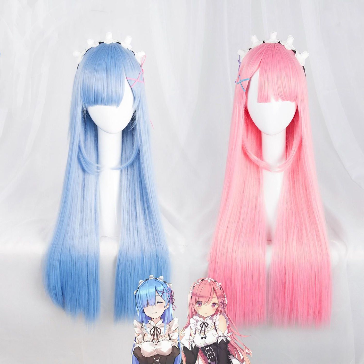 Reゼロから始める異世界生活 ラム＆レム コスプレウィッグ  - Re Zero Rem Wig のレビューと価格