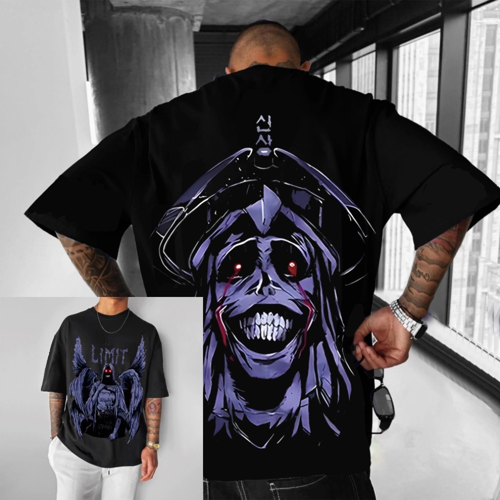 アニメソロレベルリングアライズプリント特大メンズ Tシャツ夏 - Cosplay Anime Solo のレビューと価格