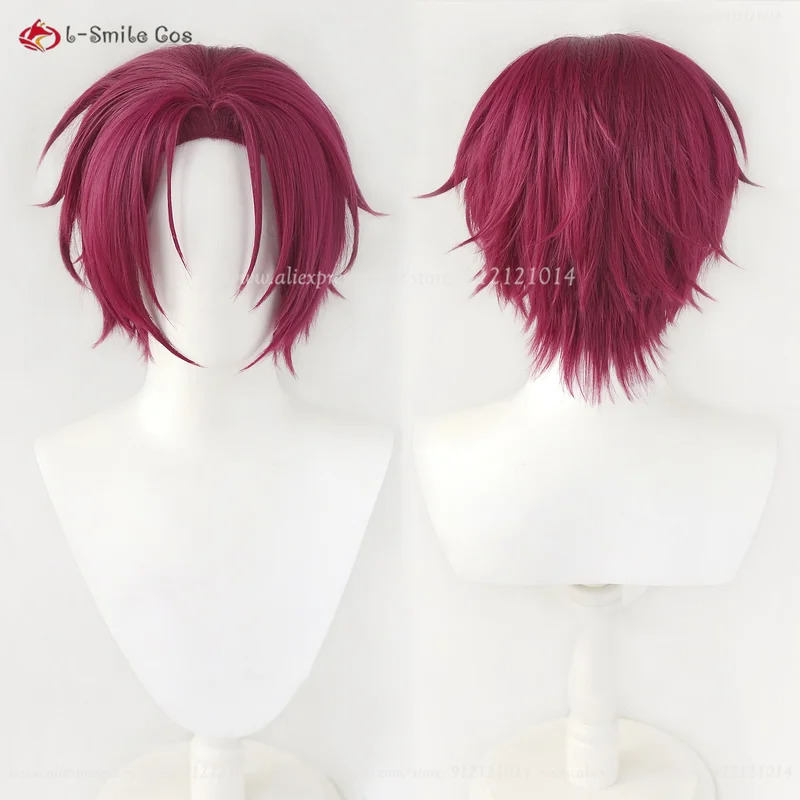 vivi 2025 アニメ松岡凛コスプレショート紫赤耐熱人工 - Anime Cosplay Red Hair のレビューと価格