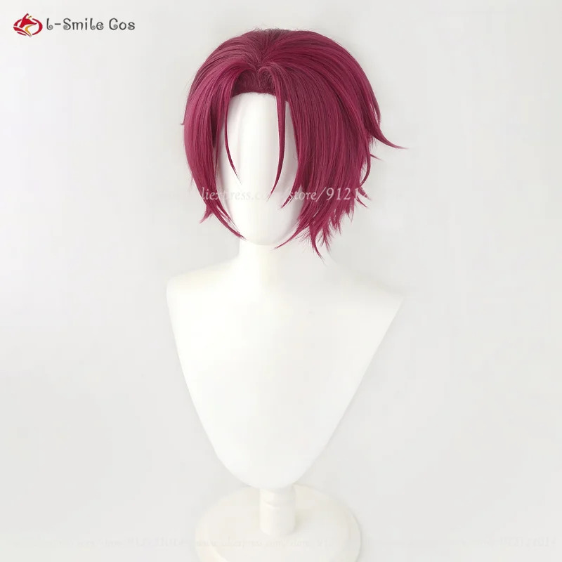vivi 2025 アニメ松岡凛コスプレショート紫赤耐熱人工 - Anime Cosplay Red Hair のレビューと価格