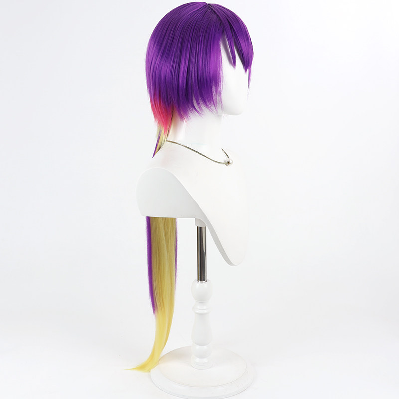 黒夢コスプレウィッグ マイリマシタ ロング紫赤黄色耐熱人工毛 - Anime Cosplay Red Hair のレビューと価格