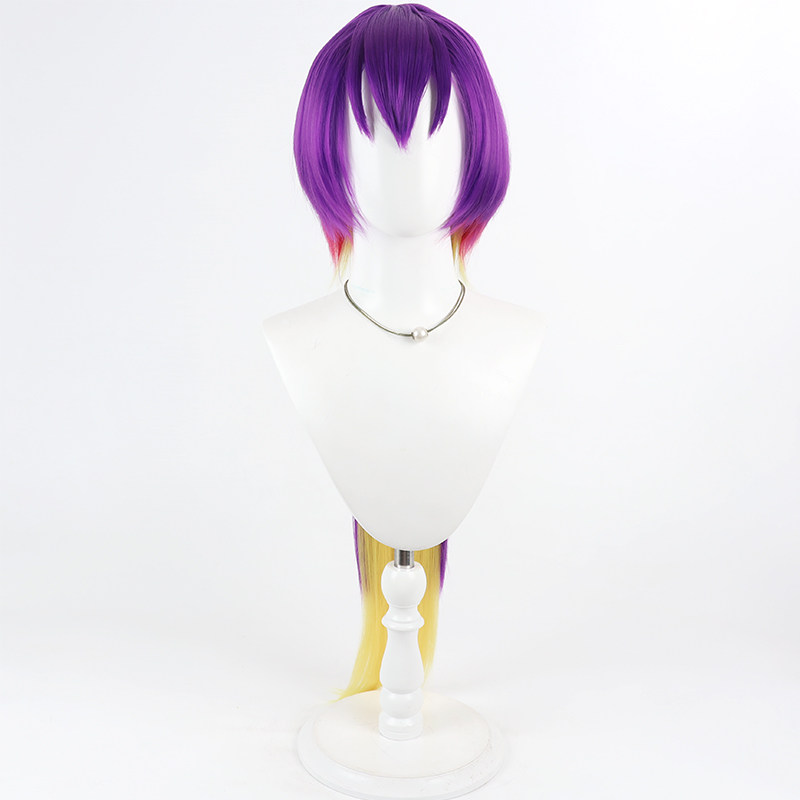 黒夢コスプレウィッグ マイリマシタ ロング紫赤黄色耐熱人工毛 - Anime Cosplay Red Hair のレビューと価格