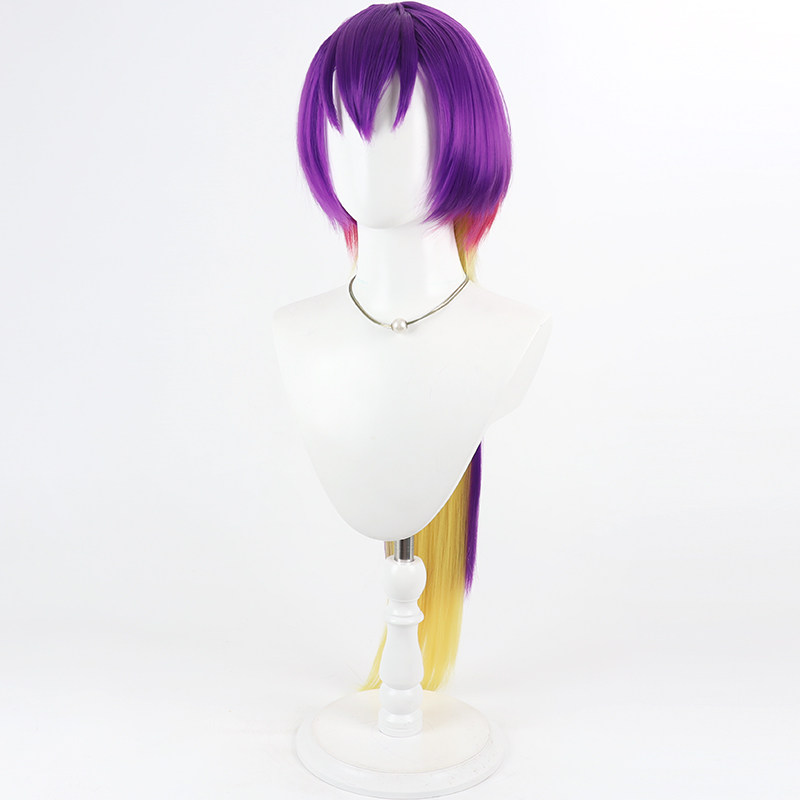 黒夢コスプレウィッグ マイリマシタ ロング紫赤黄色耐熱人工毛 - Anime Cosplay Red Hair のレビューと価格