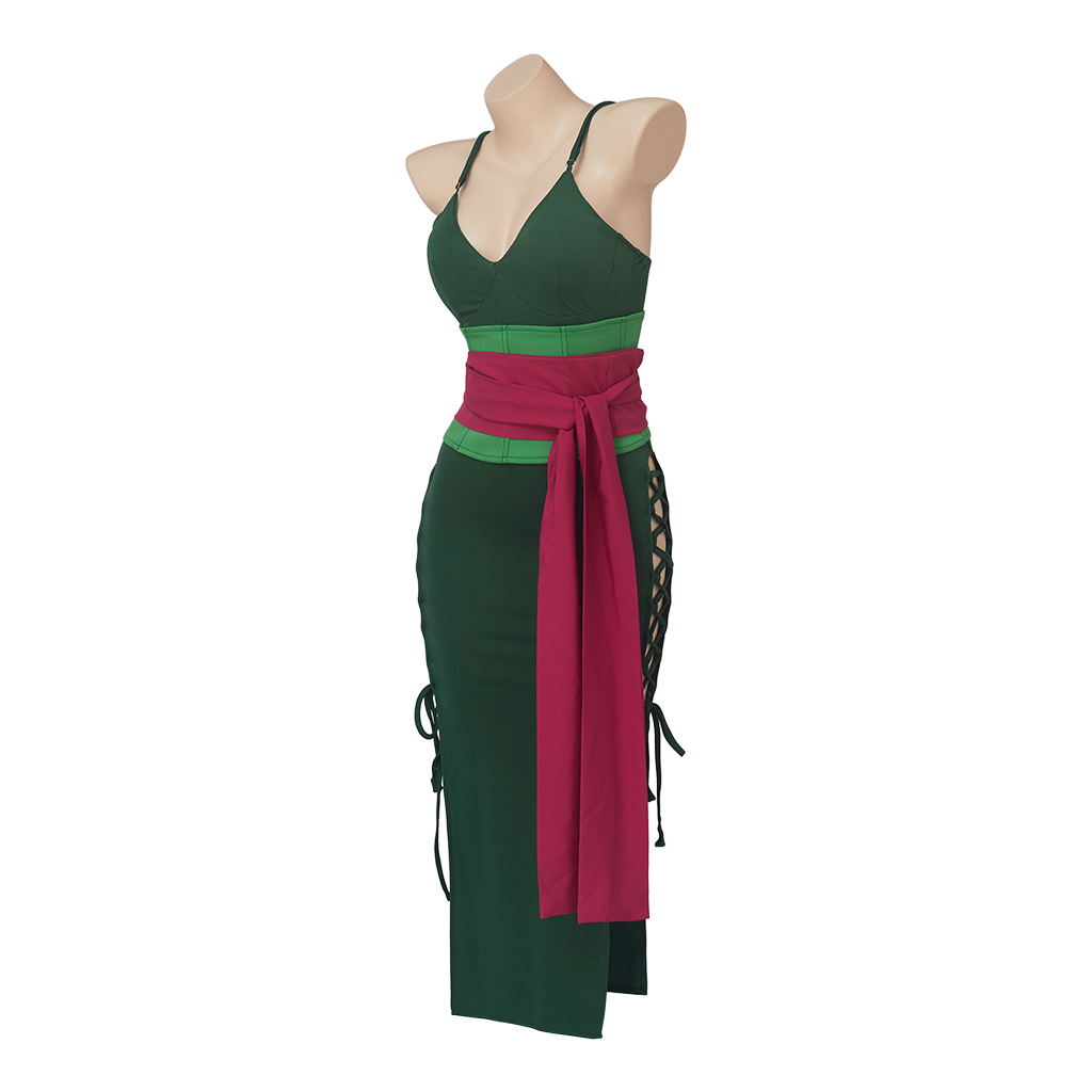 ロロノア・ゾロ コスプレ衣装 女性用 グリーンスパゲッティス - Cosplay Anime Zoro のレビューと価格