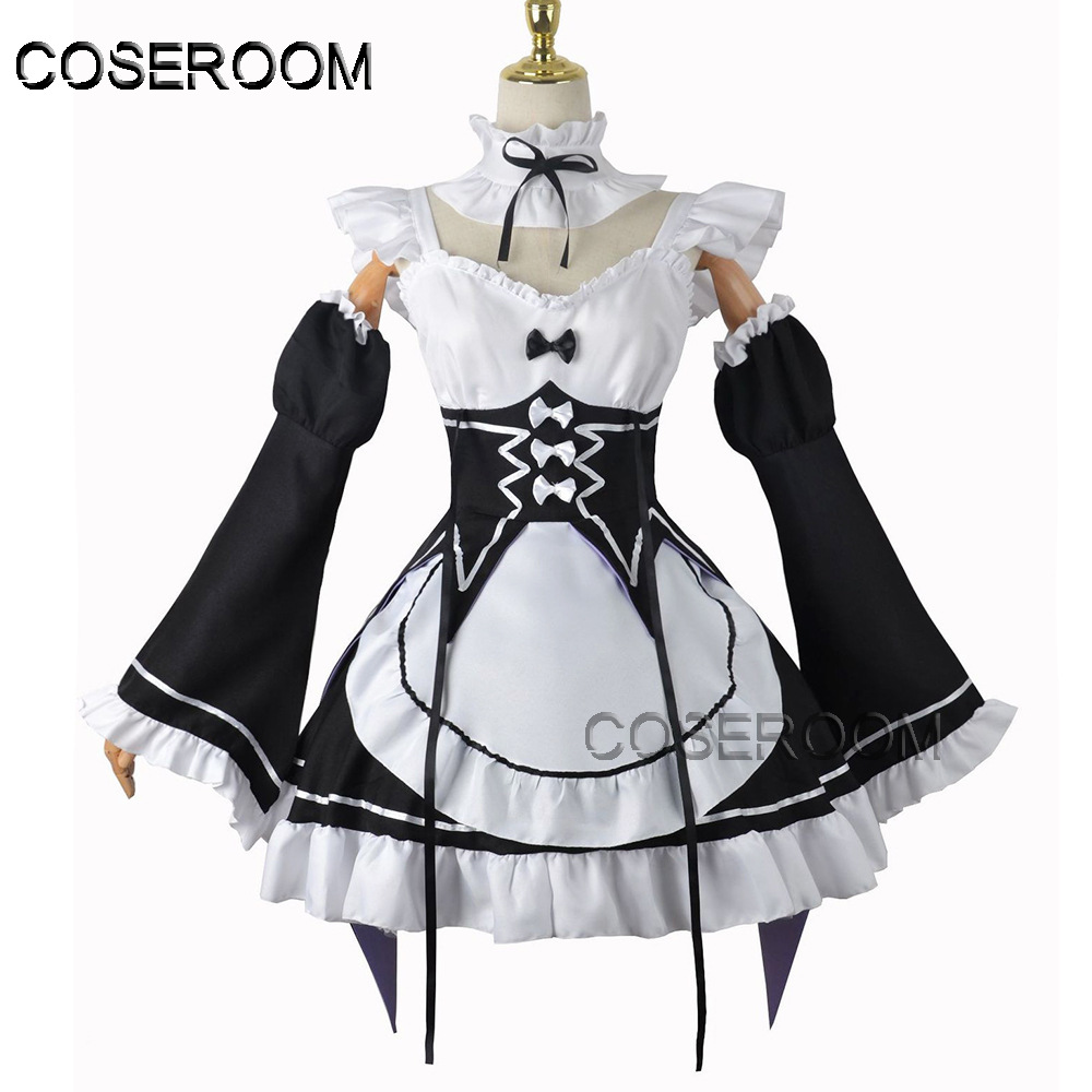 再ゼロから始める異世界生活かわいいレムドレスラムコスプレ衣装 - Re Zero Rem Wig のレビューと価格
