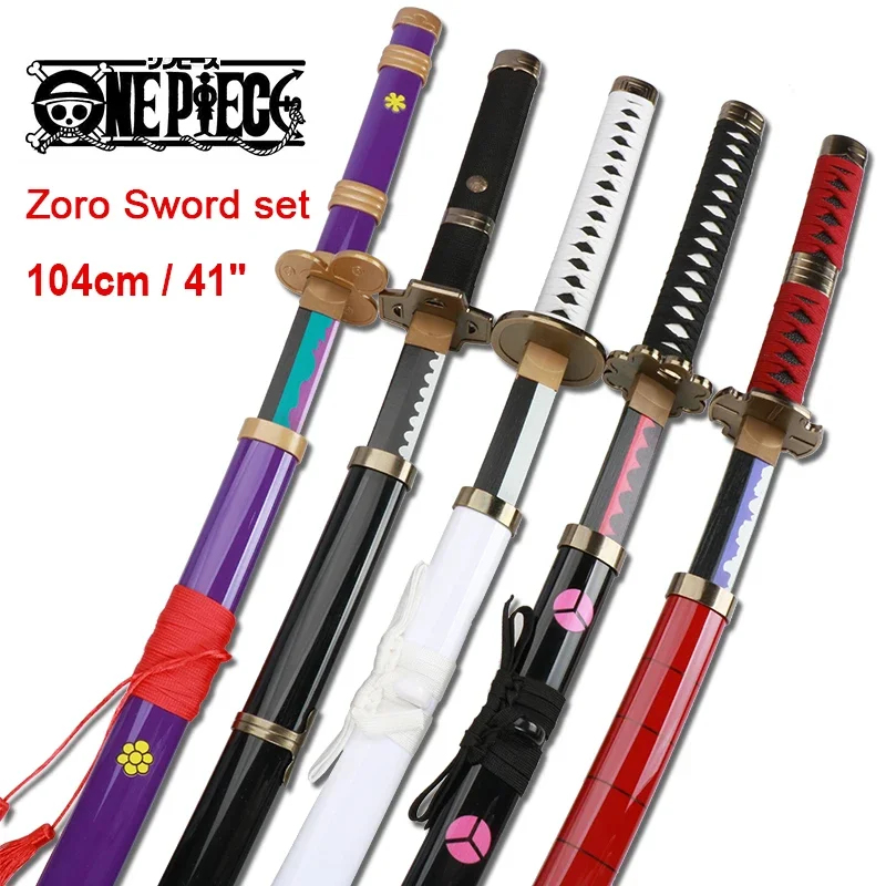 2026 3ピース ロロノア・ゾロ刀 104cm 手作り刀  - Cosplay Anime Zoro のレビューと価格