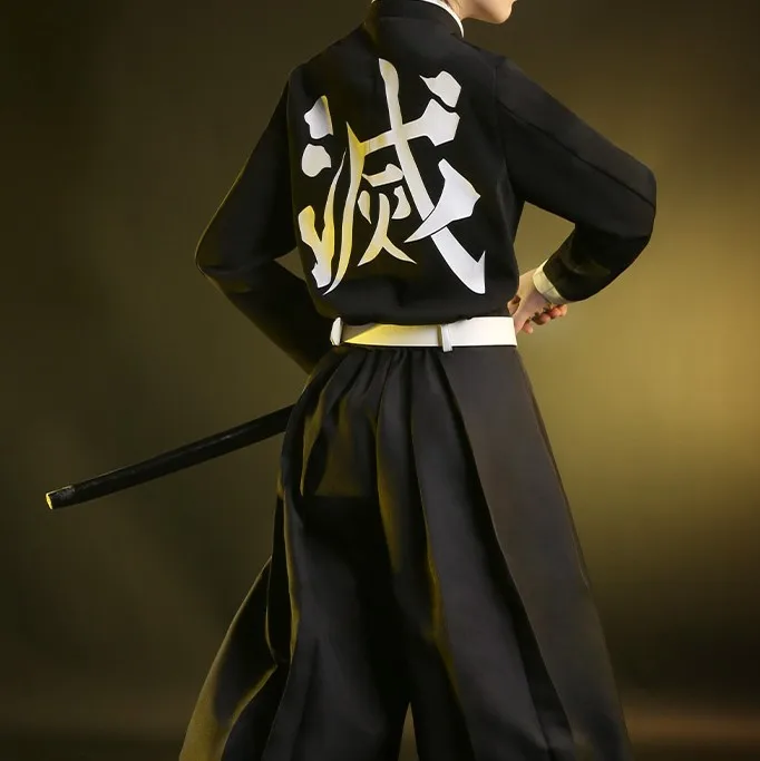 アニメデーモンスレイヤー冨岡義勇コスプレ衣装鬼滅の刃着物マン - Demon Slayer Haori のレビューと価格