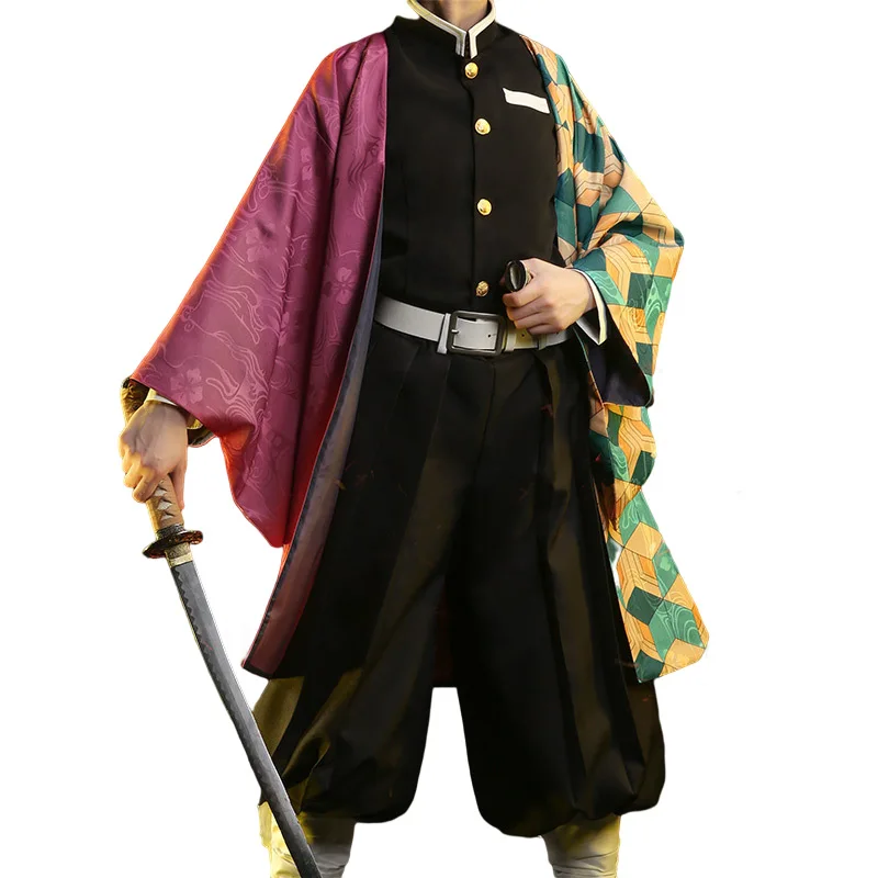 アニメデーモンスレイヤー冨岡義勇コスプレ衣装鬼滅の刃着物マン - Demon Slayer Haori のレビューと価格