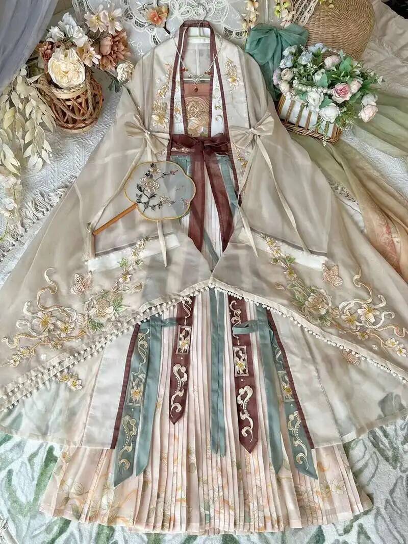 中国女性古代漢服ドレス漢服 4 個セット女性妖精コスプレ衣装 - Anime Cosplay In Chinese のレビューと価格