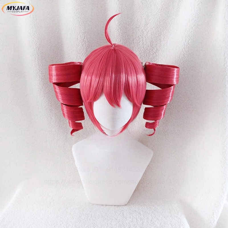アニメカサネテトコスプレウィッグかわいい赤いクリップヘリカル - Anime Cosplay Red Hair のレビューと価格