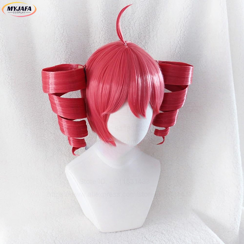 アニメカサネテトコスプレウィッグかわいい赤いクリップヘリカル - Anime Cosplay Red Hair のレビューと価格