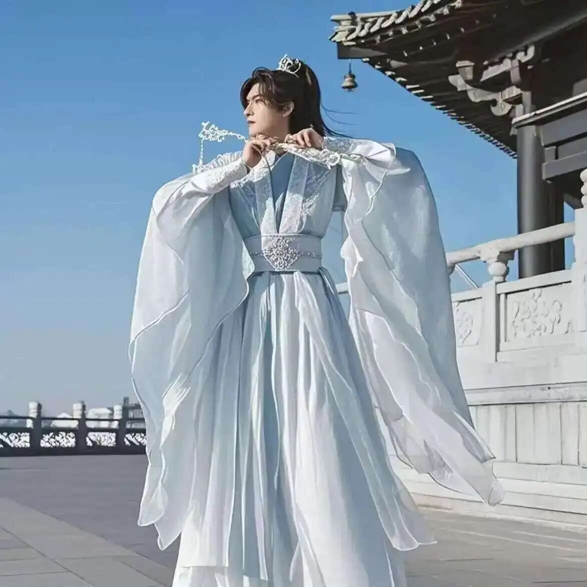 大サイズ 3XL 韓服男性中国刺繍白コスプレ衣装古代韓服セッ - Anime Cosplay In Chinese のレビューと価格