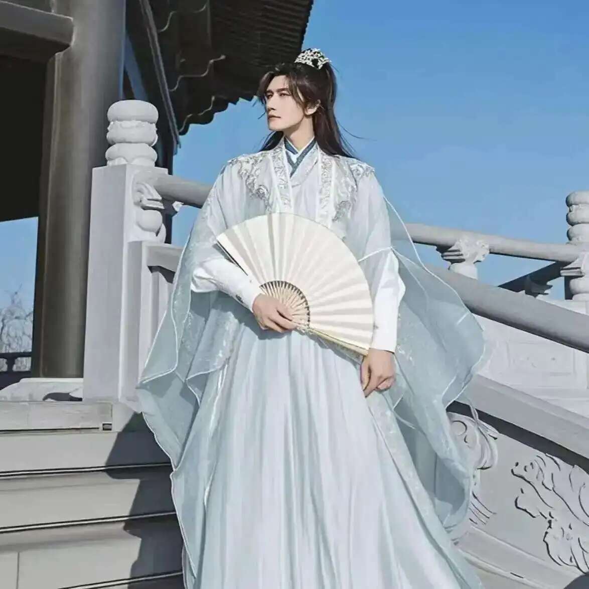 大サイズ 3XL 韓服男性中国刺繍白コスプレ衣装古代韓服セッ - Anime Cosplay In Chinese のレビューと価格