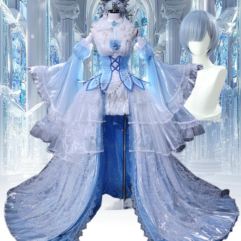 ハロウィンコスチューム大人アニメリゼロラムゴージャスな制服コ - Re Zero Rem Wig のレビューと価格