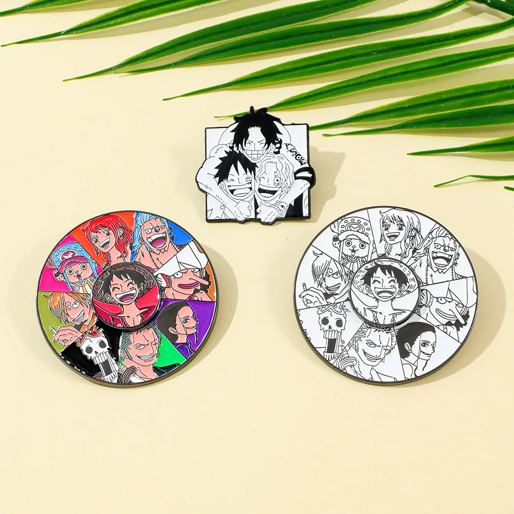 3 個アニメワンピースブローチルフィゾロ人格エナメルピンバッ - Cosplay Anime Zoro のレビューと価格
